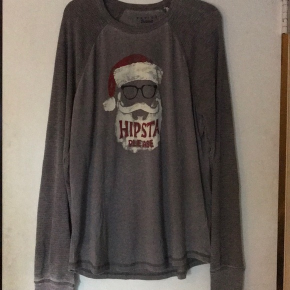 NEW “Hipsta please”  Christmas Santa burnout shirt - Picture 4 of 9